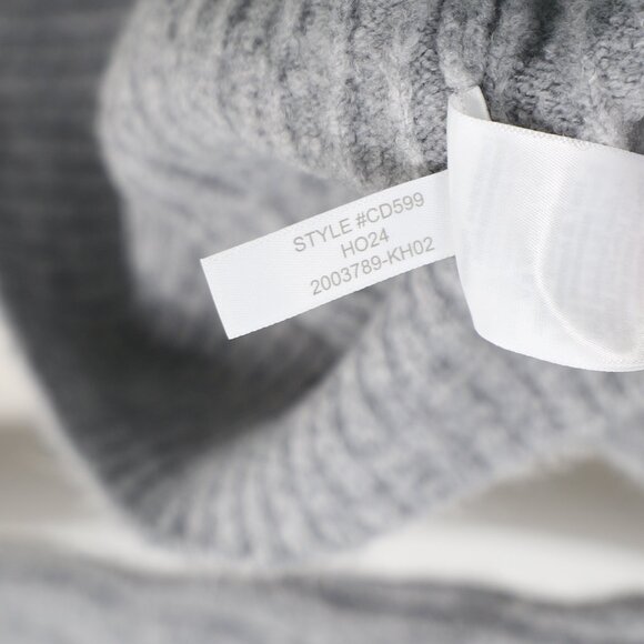 NWT J.CREW FACTORY Men's Cable Crewneck Sweater Extra-Soft Yarn Heather Gray XL - Picture 8 of 8